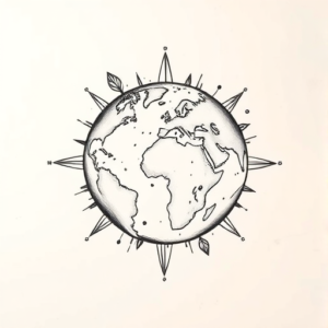 Top View Earth Tattoo