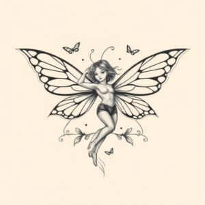 Top View Fairy Tattoo