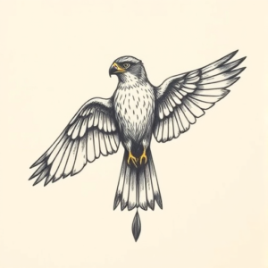 Top View Falcon Tattoo