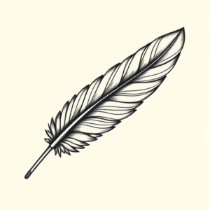 Top View Feather Tattoo