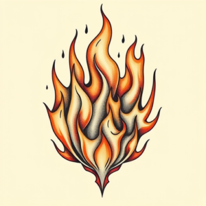 Top View Fire Tattoo