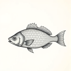 Top View Fish Tattoo