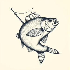 Top View Fishing Tattoo