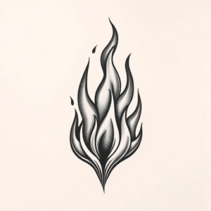 Top View Flame Tattoo