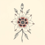 Top View Flower Tattoo