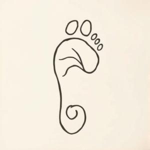 Top View Footprint Tattoo