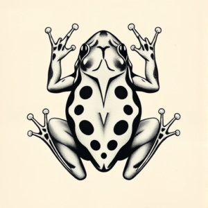 Top View Frog Tattoo