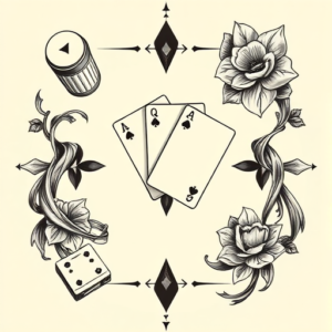 Top View Gambling Tattoo