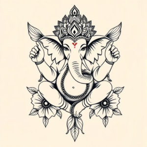 Top View Ganesha Tattoo
