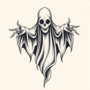 Top View Ghost Tattoo