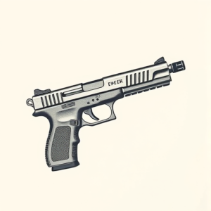 Top View Glock Tattoo