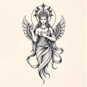 Top View Goddess Tattoo
