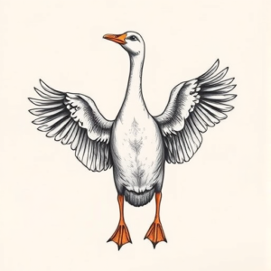 Top View Goose Tattoo