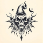 Top View Halloween Tattoo