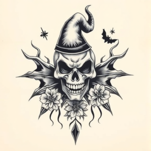 Top View Halloween Tattoo