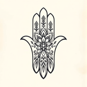 Top View Hamsa Tattoo