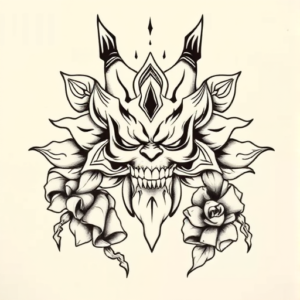 Top View Hannya Tattoo