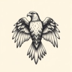 Top View Hawk Tattoo