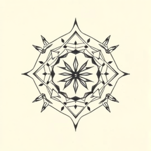 Top View Hexagon Tattoo