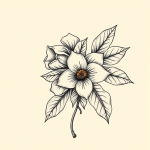 Top View Honeysuckle Tattoo