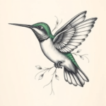 Top View Hummingbird Tattoo
