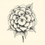 Top View Hydrangea Tattoo