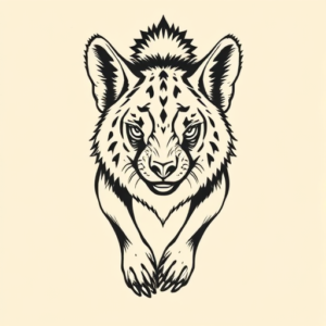 Top View Hyena Tattoo