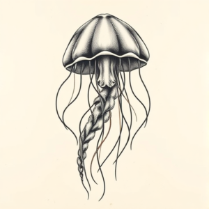 Top View Jellyfish Tattoo