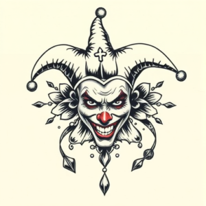 Top View Jester Tattoo