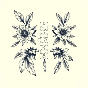 Top View Jigsaw Tattoo