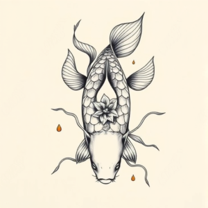 Top View Koi Tattoo