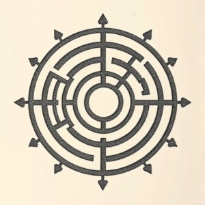 Top View Labyrinth Tattoo