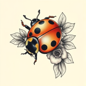 Top View Ladybug Tattoo