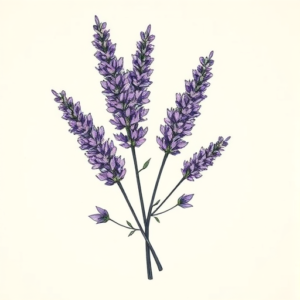 Top View Lavender Tattoo