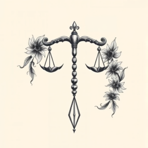 Top View Libra Tattoo