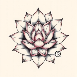 Top View Lotus Tattoo