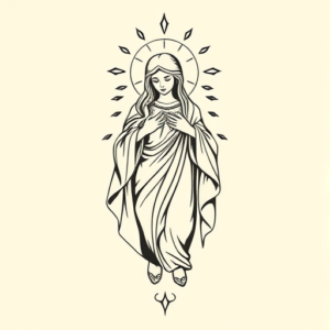 Top View Mary Tattoo