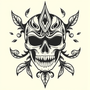 Top View Mask Tattoo