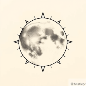 Top View Moon Tattoo