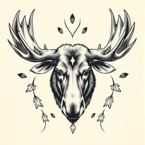 Top View Moose Tattoo