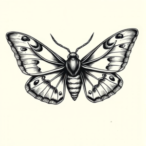 Top View Mothman Tattoo