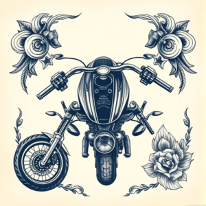 Top View Motorcycle Tattoo