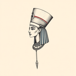 Top View Nefertiti Tattoo