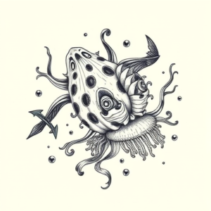 Top View Ocean Tattoo