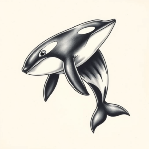 Top View Orca Tattoo