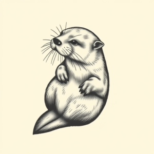 Top View Otter Tattoo