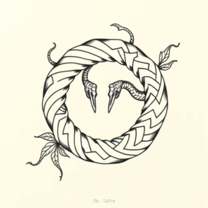 Top View Ouroboros Tattoo