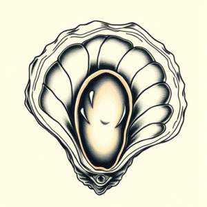 Top View Oyster Tattoo