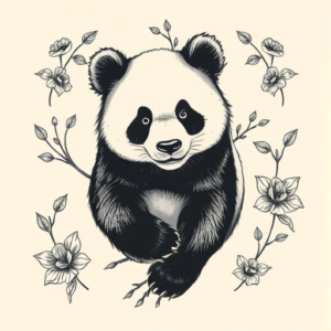 Top View Panda Tattoo