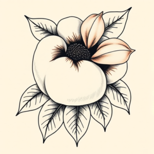 Top View Peach Tattoo